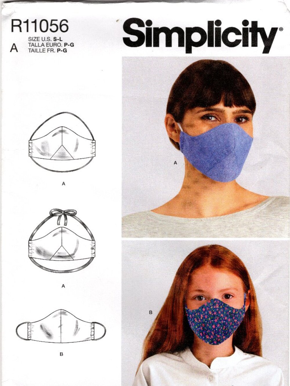 Simplicity Face Mask R11056 Size A Uncut Pattern